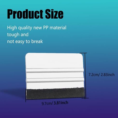 10pcs Vinyl Squeegee Felt Edge Squeegee, 4 Inch Felt Squeegee Applicator Tool Scraper Tool with Soft Felt Cloth Universal for Car Vinyl Wrap, Window Tint, Wallpaper, Decal Sticker (White) in Saudi Arabia