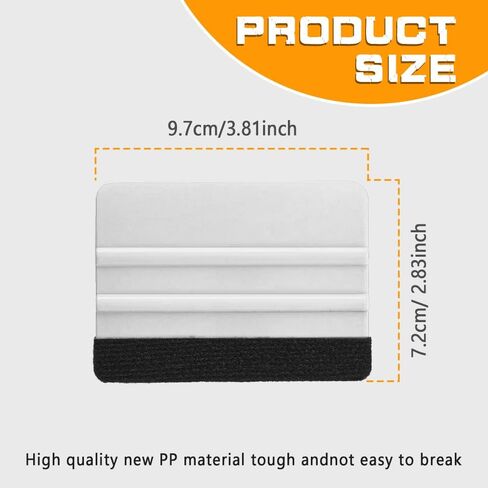 10pcs Vinyl Squeegee Felt Edge Squeegee, 4 Inch Felt Squeegee Applicator Tool Scraper Tool with Soft Felt Cloth Universal for Car Vinyl Wrap, Window Tint, Wallpaper, Decal Sticker (White) in Saudi Arabia