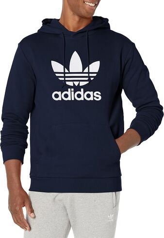 adidas Originals Men's Adicolor Classics Trefoil Hoodie, Black/White, XX-Large in Saudi Arabia