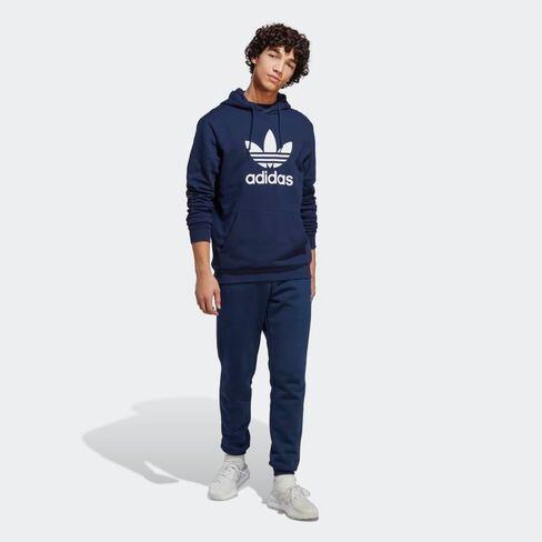 adidas Originals Men's Adicolor Classics Trefoil Hoodie, Black/White, XX-Large in Saudi Arabia