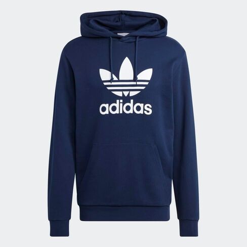 adidas Originals Men's Adicolor Classics Trefoil Hoodie, Black/White, XX-Large in Saudi Arabia