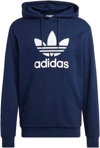 adidas Originals Men's Adicolor Classics Trefoil Hoodie, Black/White, XX-Large in Saudi Arabia