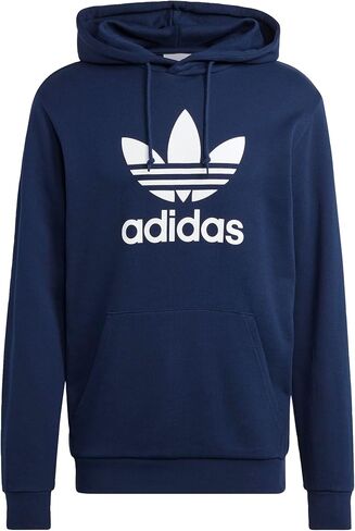 adidas Originals Men's Adicolor Classics Trefoil Hoodie, Black/White, XX-Large in Saudi Arabia