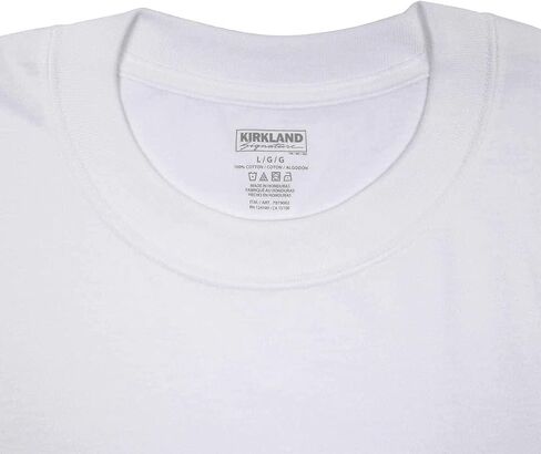 Kirkland Signature Men's Crew Neck Tee 100% Combed Heavyweight Cotton T-Shirts (Pack of 6) in Kuwait