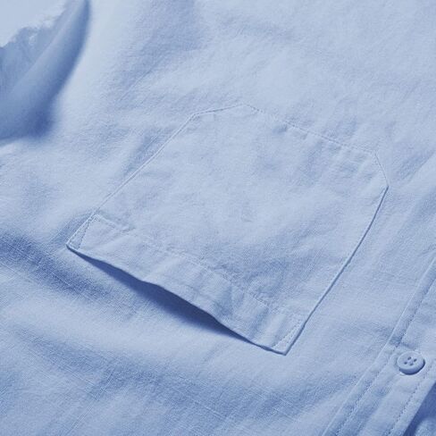 JEKAOYI Mens Casual Long Sleeve Cotton Linen Shirts Buttons Down Solid Plain Roll-Up Sleeve Summer Beach Shirts in Saudi Arabia