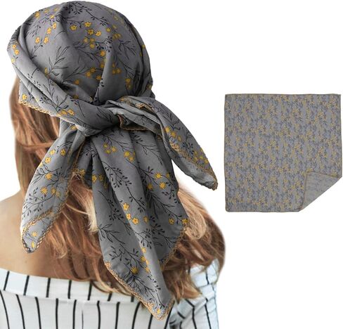 Cotton Bandanas for Women Girls, Hair Bandana Floral Head Scarf, Headband, Handkerchief, 27x27 inch in Saudi Arabia