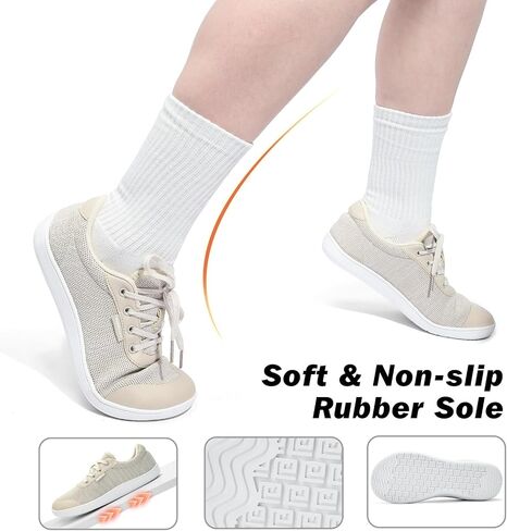 Wide Toe Box Shoes for Women - Minimalist Barefoot Shoes Zero Drop Casual Comfortable Athletic Walking Wide Width Fashion Sneakers for Swelling Bunion Plantar Fasciitis Foot in Saudi Arabia