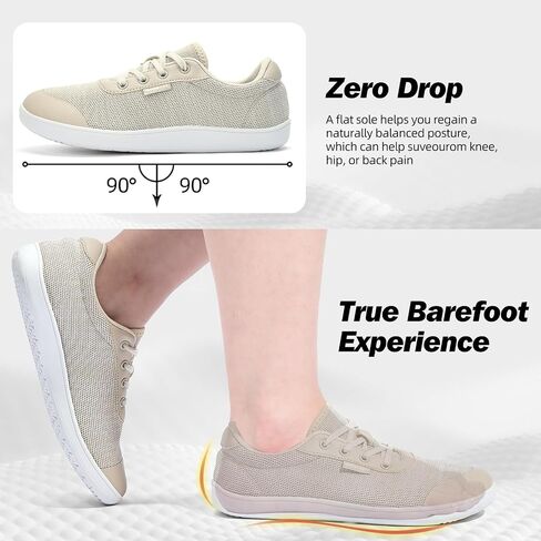 Wide Toe Box Shoes for Women - Minimalist Barefoot Shoes Zero Drop Casual Comfortable Athletic Walking Wide Width Fashion Sneakers for Swelling Bunion Plantar Fasciitis Foot in Saudi Arabia