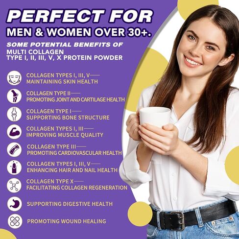 Zammex Multi Collagen Peptides, 5 Types of Hydrolyzed Collagen Unflavored Protein Powder, 60 Serving, Premium Grass-Fed Beef, Chicken, Wild Fish, Eggshell, Keto & Paleo Friendly, Easy Mix in Saudi Arabia