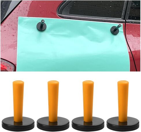 Car Wrap Magnet Holder, 4PCS Vehicle Window Tint Gripper for Sign Vinyl, Automotive Wrapping Crafts Sign Making Film Fix Aid Tool Set Accessories, Universal for SUV, Sedan, Truck (Orange) in Saudi Arabia