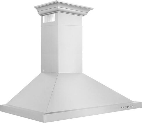 ZLINE 36 in. Convertible Vent Wall Mount Range Hood in Stainless Steel with Crown Molding (KBCRN-36) in Kuwait