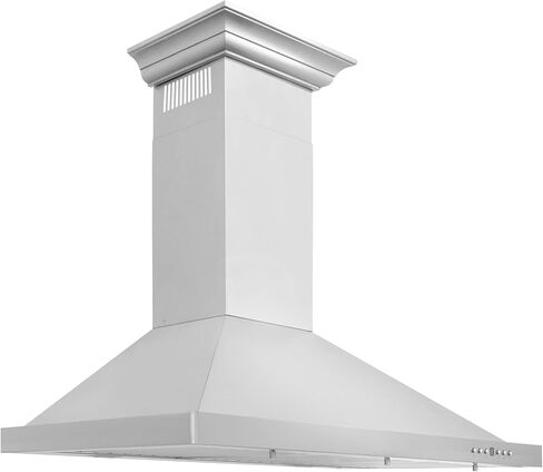 ZLINE 36 in. Convertible Vent Wall Mount Range Hood in Stainless Steel with Crown Molding (KBCRN-36) in Kuwait