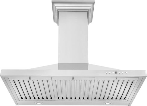 ZLINE 36 in. Convertible Vent Wall Mount Range Hood in Stainless Steel with Crown Molding (KBCRN-36) in Kuwait