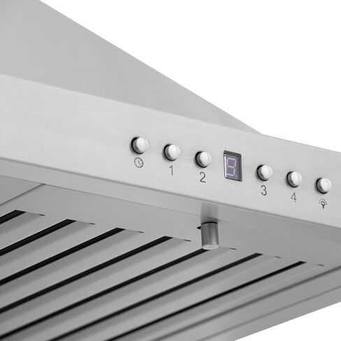 ZLINE 36 in. Convertible Vent Wall Mount Range Hood in Stainless Steel with Crown Molding (KBCRN-36) in Kuwait