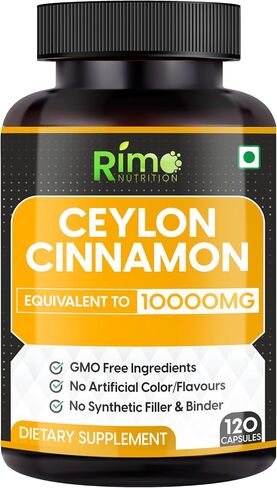 Ceylon Cinnamon Capsules 1000mg Per Serving 120 Capsules Gluten Free, Pure, Non-GMO & Gluten Free in Saudi Arabia
