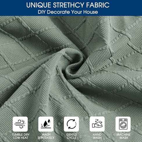 أغطية مقعد الكرسي المقاوم للماء Yikko ، والتحقق من أغطية مقعد Jacquard Ekedalen لتناول الطعام في مطعم المطبخ ، واقي وسادة مقعد كرسي قابل للغسل القابل للإزالة (2 ، أخضر) in Kuwait