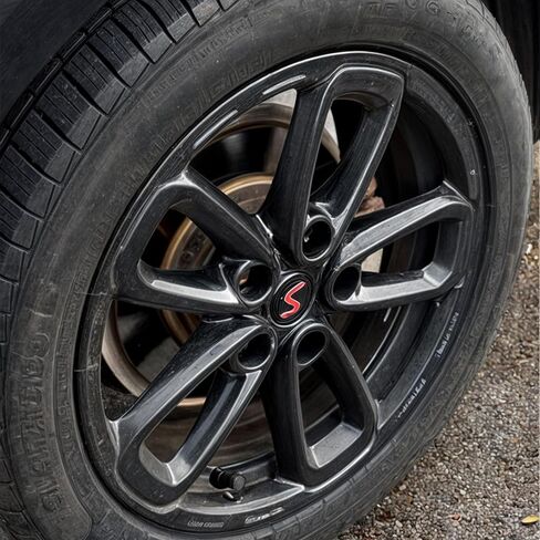 4pcs Center Wheel Caps 53 مم مناسبة لـ Mini Cooper S R53 R56 ، Fit for Mini Cooper Clubman R55 ، HubCap Hub Badge ، أغطية Red S Center ، أغطية أغطية قطع الغيار ، in Saudi Arabia