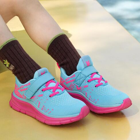 Tobfis Boys Girls Kids Arch Support Strap Athletic Running Tennis School Shoes Breathable Walking Sneakers Better for Flat Feet (Toddler/Little/Big Kid) in Saudi Arabia