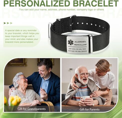 Luolajewelry Personalized Engrave Alert ID Bracelets Custom Emergency Medical Stainless Steel Bangle Bracelets for Men in Saudi Arabia