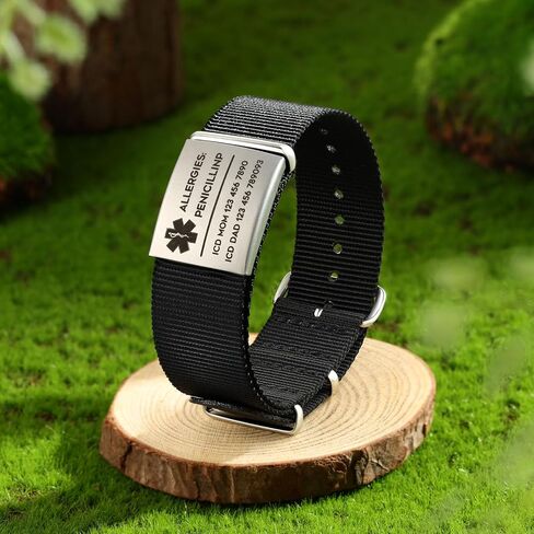 Luolajewelry Personalized Engrave Alert ID Bracelets Custom Emergency Medical Stainless Steel Bangle Bracelets for Men in Saudi Arabia