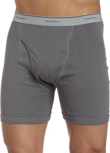 Fruit of the Loom Men's Stripe/Solid Assorted Boxer Briefs(Pack of 4) in Saudi Arabia