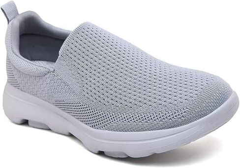 TIOSEBON Men's Slip On Walking Loafers - Breathable Lightweight Knit Mesh Casual Sneakers,Comfortable Laceless Shoes for Travel, Driving and Standing All Day in Kuwait