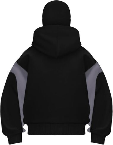 EUDOLAH Balaclava Jacket Zip Up Fashion Double Layer Hoodie Hip Hop Outerwear Jacket Y2K Clothing for Men and Women in Saudi Arabia