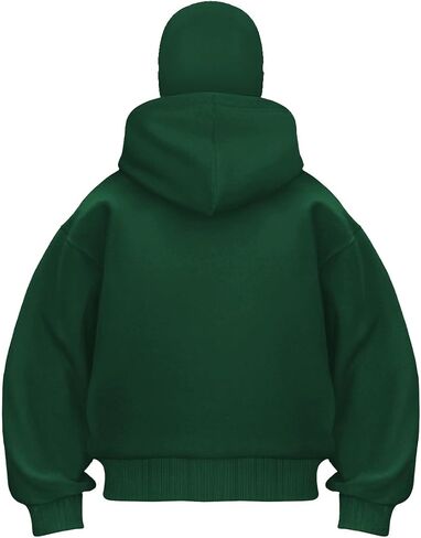 EUDOLAH Balaclava Jacket Zip Up Fashion Double Layer Hoodie Hip Hop Outerwear Jacket Y2K Clothing for Men and Women in Saudi Arabia