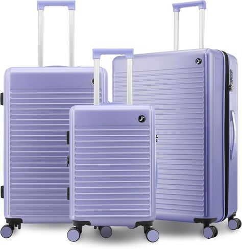 JWORLD NEW YORK Luggage Spinner Wheels. Expandable Hard-Side Suitcases, Misty Purple, 3-Piece Set in Saudi Arabia