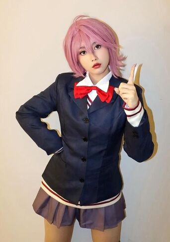 C-Zofek Ayase/Okarun/Shiratori Cosplay شعر مستعار للشعر للنساء/رجال الحفلات الهالوين (بني أحمر) in Kuwait