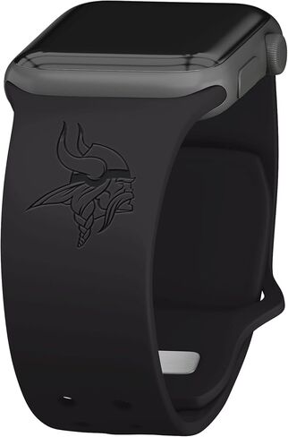 GAME TIME Minnesota Vikings Engraved Silicone Sport Watch Band Compatible with Apple Watch in Saudi Arabia