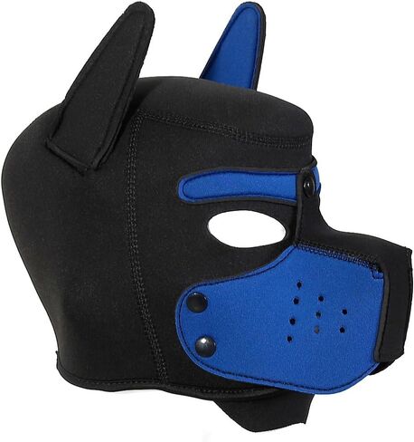 Pup Mask Adult The Dog Face Free Size Removable Neoprene Mask with Ten Colors in Saudi Arabia