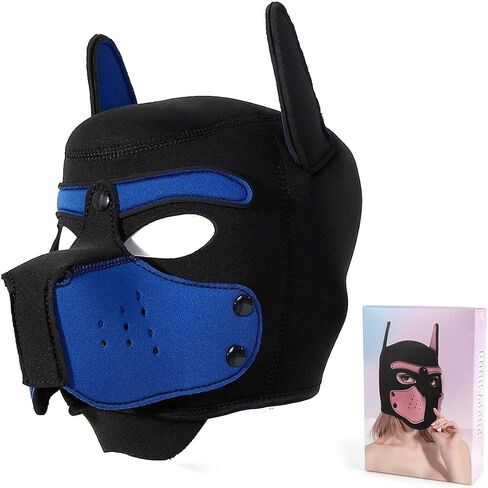 Pup Mask Adult The Dog Face Free Size Removable Neoprene Mask with Ten Colors in Saudi Arabia