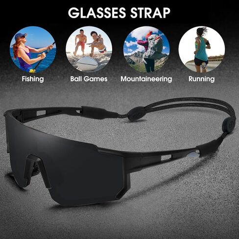 Eye Glasses Strap, 3 Pcs No Tail Adjustable Eyeglasses Strap Holder for Women Men Kids, Eyeglass Holders Around Neck, Eyewear String Lanyard Retainer (Black, 8-14 in) in Kuwait