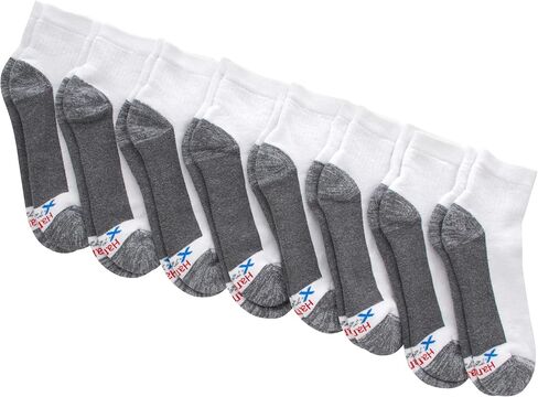 Hanes Ultimate mens Socks, 8-pair Men s 8 Pack Ultra Cushion FreshIQ Odor Control with Wicking Ankle Socks Black, Black, One Size US in Kuwait