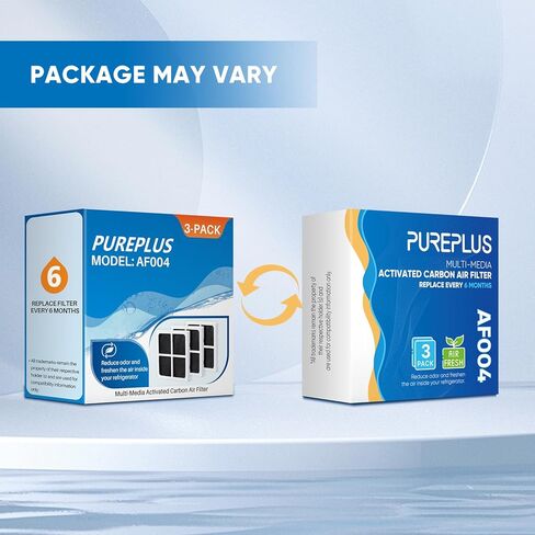 استبدال فلتر هواء الثلاجة PUREPLUS LT120F لـ LG LT120F، Kenmore Elite 469918، 9918، ADQ73214402، ADQ73214403، ADQ73214404، ADQ73334008، 3 عبوات، الأبعاد 3.23 بوصة × 3.23 بوصة in Saudi Arabia
