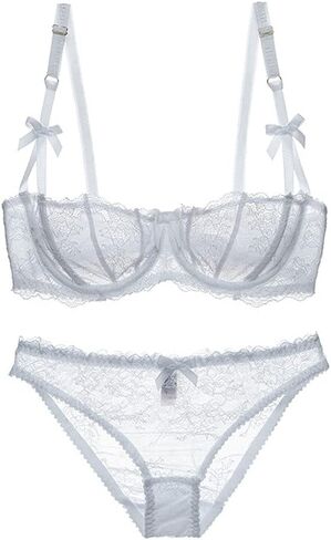 Women's Lumiere Lace Unlined Balconette Bra and Panty Set in Saudi Arabia