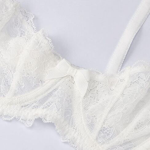 Women's Lumiere Lace Unlined Balconette Bra and Panty Set in Saudi Arabia