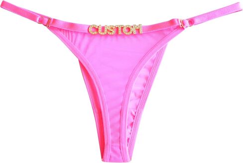 ثونغات Ameto الشخصية - الاسم المخصص/Text Thongs - Rhinestone Thong - Valentines Gift بالنسبة له ، لها ، لها ، من أجلها in Kuwait