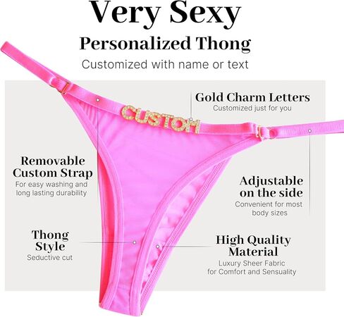 ثونغات Ameto الشخصية - الاسم المخصص/Text Thongs - Rhinestone Thong - Valentines Gift بالنسبة له ، لها ، لها ، من أجلها in Kuwait