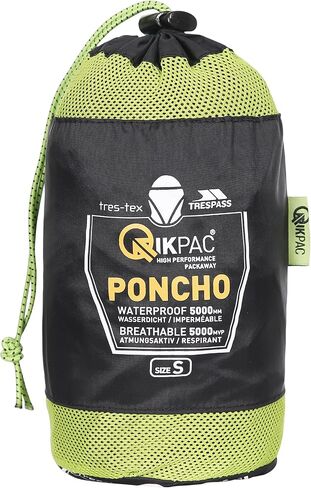 Qikpac Adults Packaway Poncho Unisex Waterproof Windproof Rain Cover in Kuwait