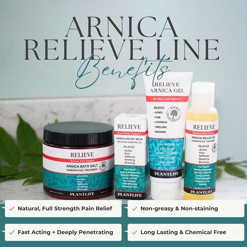 Plantlife Arnica تخفف من Balm - المصنوع من Arnica و 100 ٪ من الزيوت الأساسية النقية - تخفيف المنتجات هي حل مثلية للاستخدام اليومي - يعمل بسرعة وفعالية - مصنوعة في كاليفورنيا in Kuwait