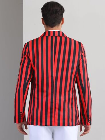 Lars Amadeus Striped Blazers for Men Peak Leaf Lapel Sports Coat Double Breadted Business Stack in Saudi Arabia