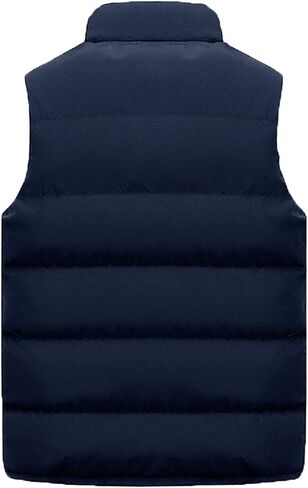 ZHUER Men's Winter Padded Puffer Vest Outdoor Stand Collar Sleeveless Jacket Warm Casual Work Travel Quilted Waistcoat Unisex in Kuwait