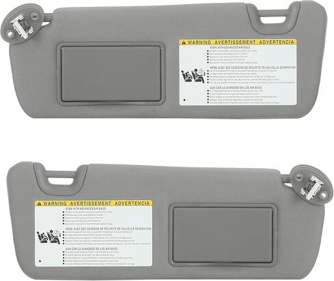 Left Driver Side Sun Visor Compatible with Toyota Highlander 2014 2015 2016 2017 2018 2019 Replaces# 74320-0E074-B0 (Gray, Left) in Kuwait