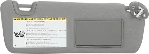 Left Driver Side Sun Visor Compatible with Toyota Highlander 2014 2015 2016 2017 2018 2019 Replaces# 74320-0E074-B0 (Gray, Left) in Kuwait