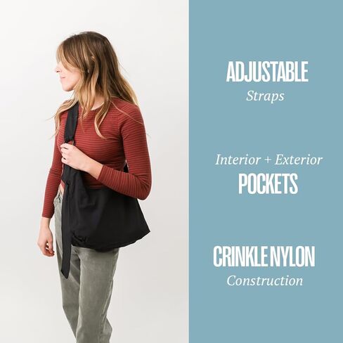 Thread Wallets Mini Slouchy Bag for Women - Crescent Sling Purse with Adjustable Strap & Zip Pocket, Unstructured & Foldable in Kuwait