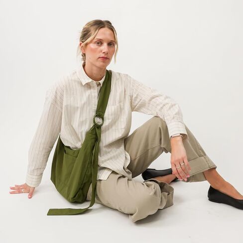 Thread Wallets Mini Slouchy Bag for Women - Crescent Sling Purse with Adjustable Strap & Zip Pocket, Unstructured & Foldable in Kuwait