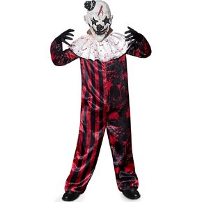 BesserBay Halloween Kids Creepy Killer Clown Jumpsuit 5-14 Years