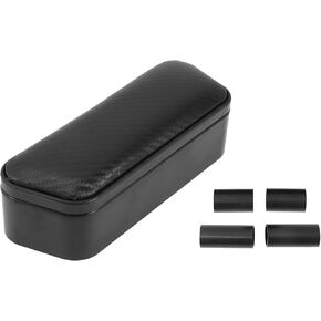 Universal Center Console Cover Car Armrest Cover Multifunctional Middle Console Cover Lid for Most Vehicle SUV Car Sedan 6.69"x2.36"x1.97" Carbon Fiber Black ABS, Faux Leather